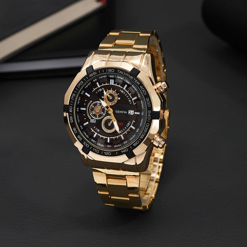 Fashion Mens Sports Watches Luxury Casual Stainless Steel Quartz Wrist Watch Men Business Calendar Watch