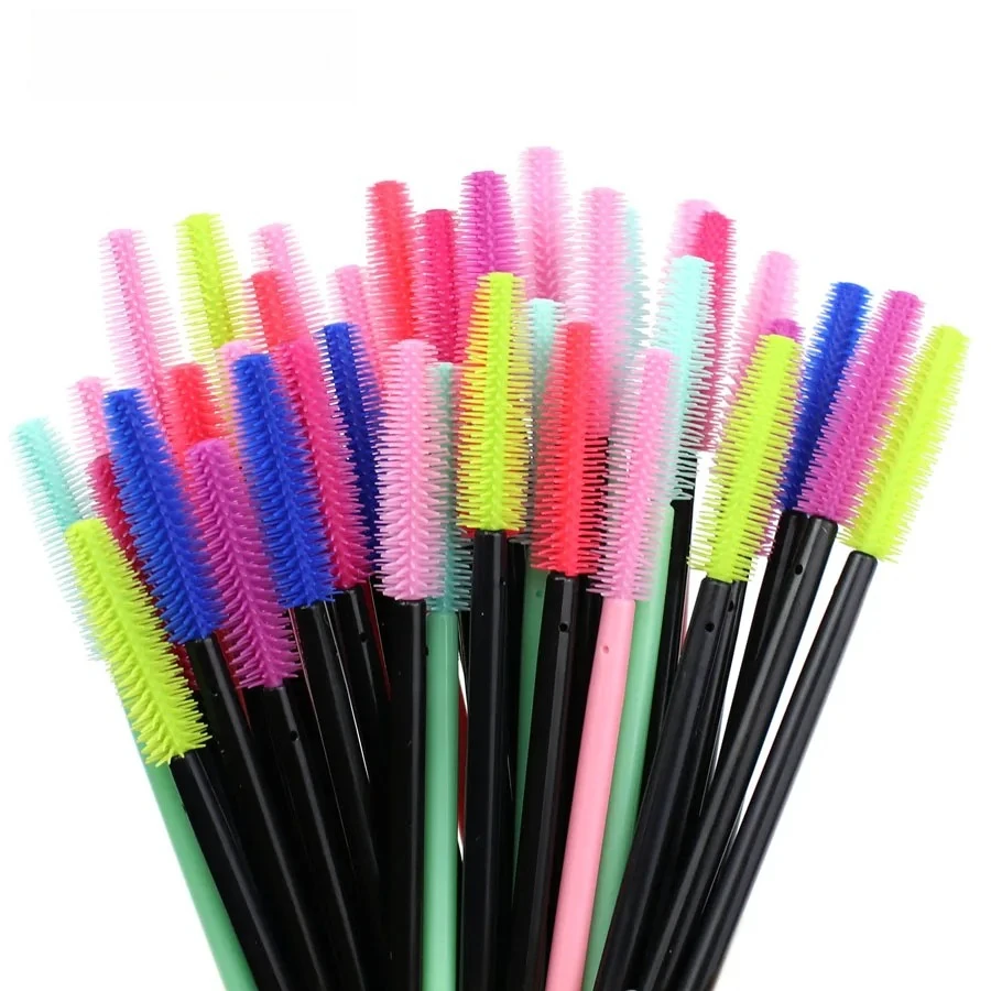 Silicone Mascara Wands Applicator Disposable Eyelash Brushes Comb Beauty Makeup Brush For Women Eyelash Extension tools 50pcs - view 3