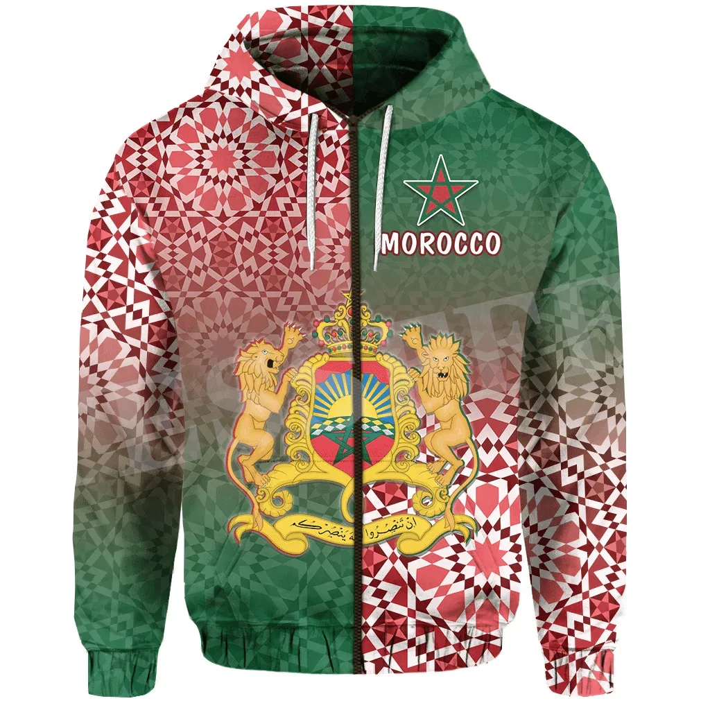 Newest Africa Country Morocco Tribel Culture Tattoo Retro Tracksuit Harajuku 3DPrint Men/Women Pullover Casual Jacket Hoodies 12