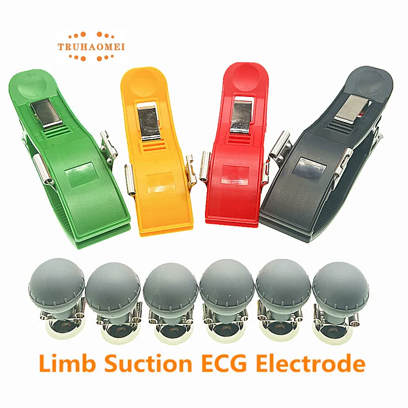 Dual Function Din 3.0 Banana 4.0 Limb Suction ECG Electrode For Nihon Kohden Biocare Comen Edan Mindray ECG Machines