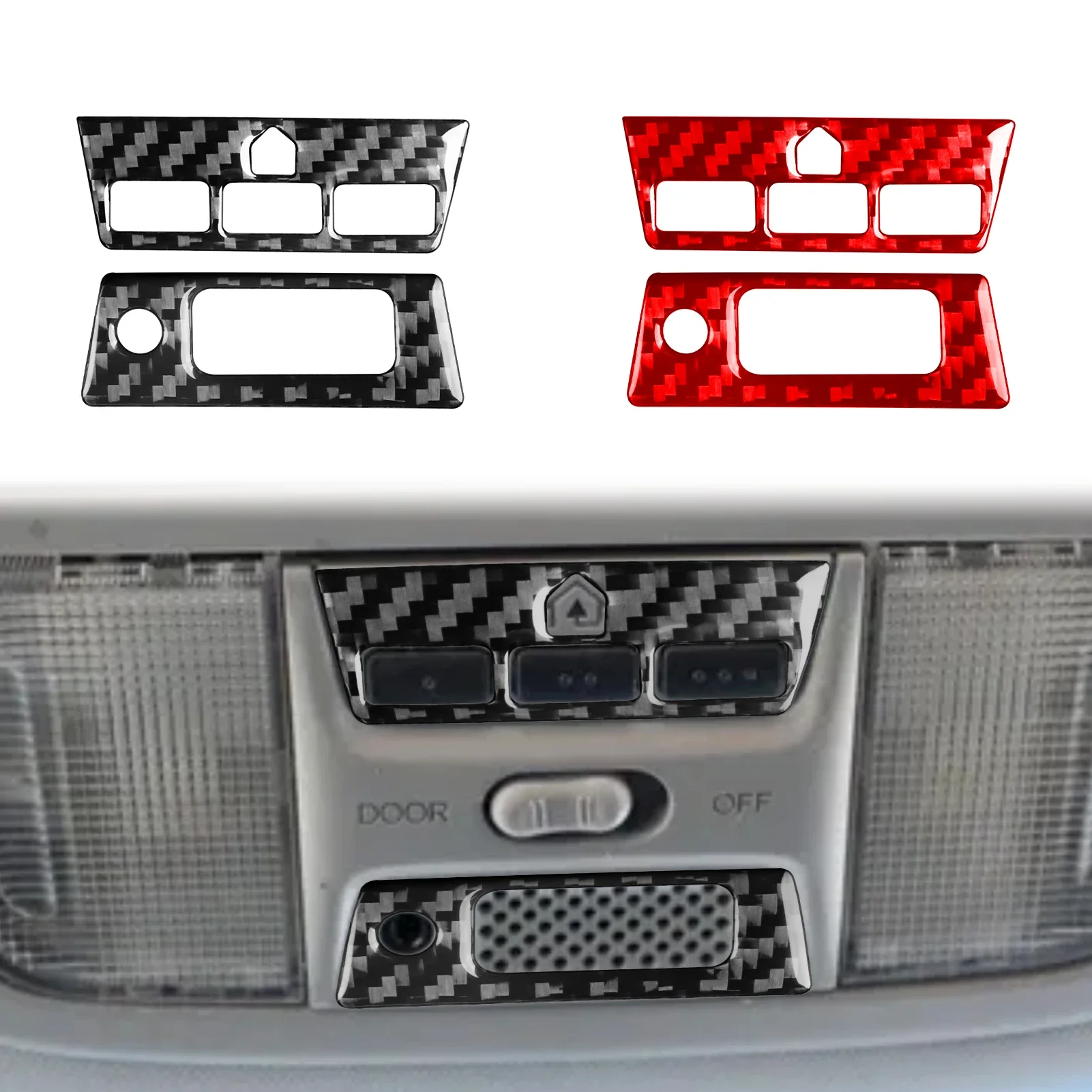 For Honda Accord 7th Gen 2003-2007 Carbon Fiber Roof Reading Light Button Panel B Interior Car Accessories Cover Stickers Decal