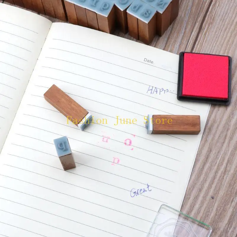 

N5KA 70Pieces Vintage Wooden Rubber Letter Number Symbol Stamp for DIY Scrapbook Gift