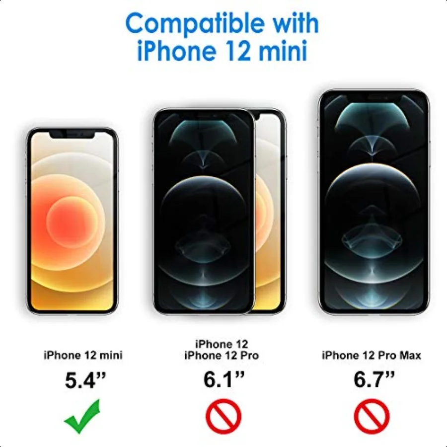 iPhone 12 mini 5.4インチ用スクリーンプロテクター 強化ガラスフィルム 3枚パック