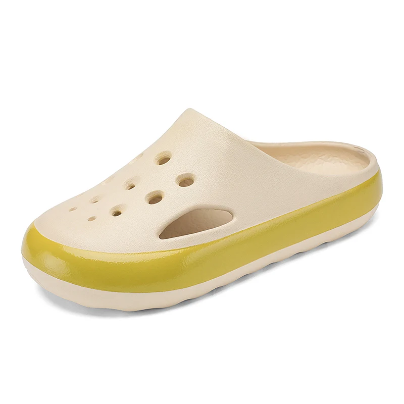 Unisex Summer Closed-Toe Slippers Slip On Breathable Casual Flip Flops Lightweight Cloudy Slides For Men Women Plus Size 36-47