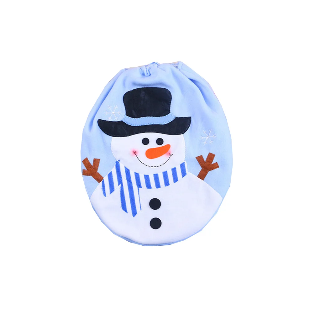 

Adorable Snowman Toilet Seat Cover Christmas Bathroom Decoration Home Seat Ornament For Family Friends Gift Use