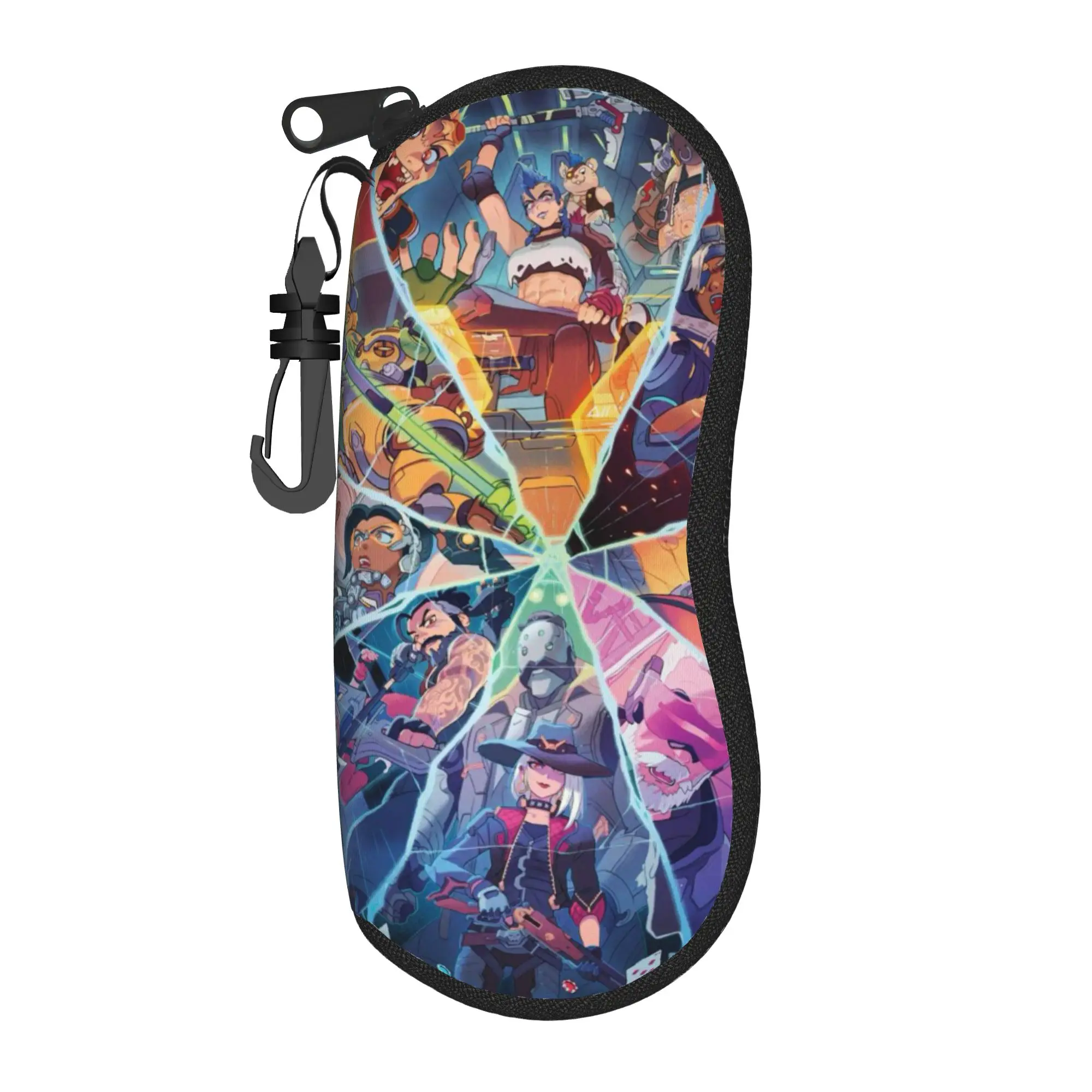 Kawaii Overwatch Video Game Glasses Case Printing Box  Glasses Storage Box Ins Style Eyewear Container