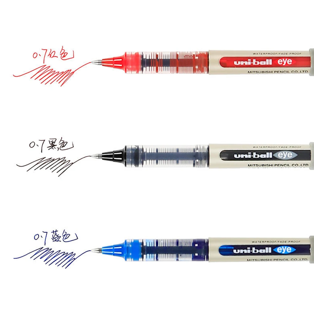 3/6/12 szt. Żelowy długopis japońsko-Uni UB-157 prosty płyn 0.7mm podpis biurowy biznesowy gładka czarna czerwono-niebieska papeteria do pisania