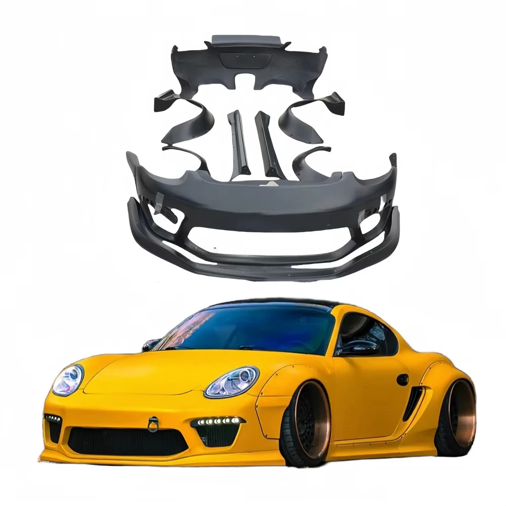 STLF 05-12 for Porsches Cayman Boxster 987 RB Style Body Kit Wide Body Fenders Front Bumper Side Skirts Rear Bumper & Spoiler