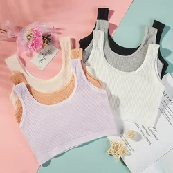 8-16 Jahre Mädchen BH Crop Tops für Jugendliche Unterwäsche atmungsaktive Kinder Sport training BHs Kinder weiche Baumwolle Teenager-Kleidung