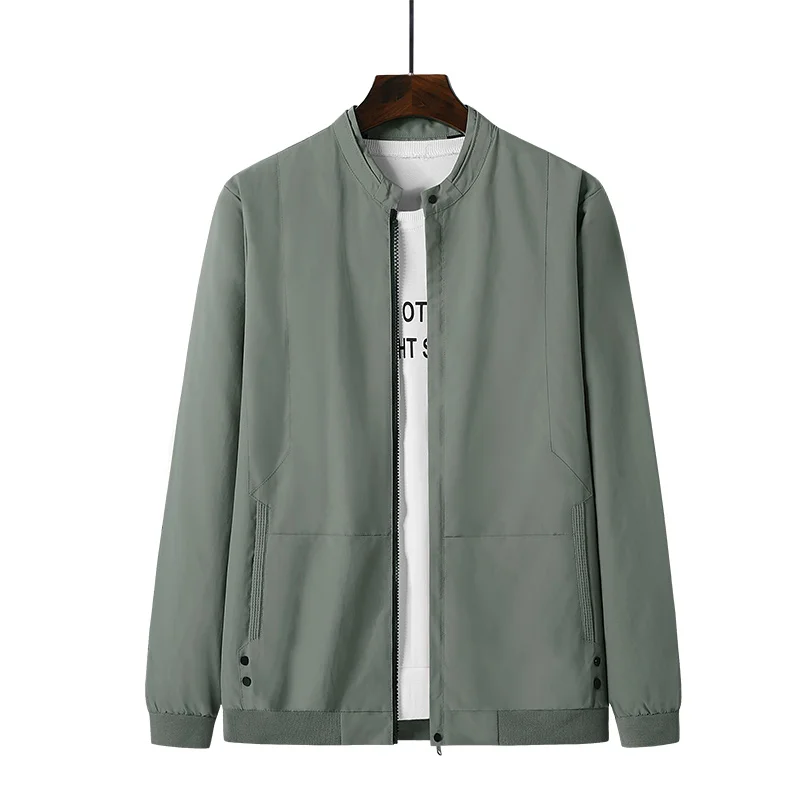 

Повседневная толстая мужская новая модная ветровка, весенняя мужская водонепроницаемая куртка с воротником-стойкой высокого качества, осеннее спортивное свободное теплое пальто