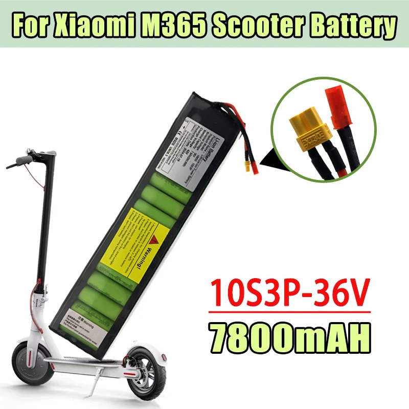 

36V 7800mAh for Xiaomi M365 Li-ion Battery Pack, Built-in BMS Protection，Without Communica, Long-Lasting Range