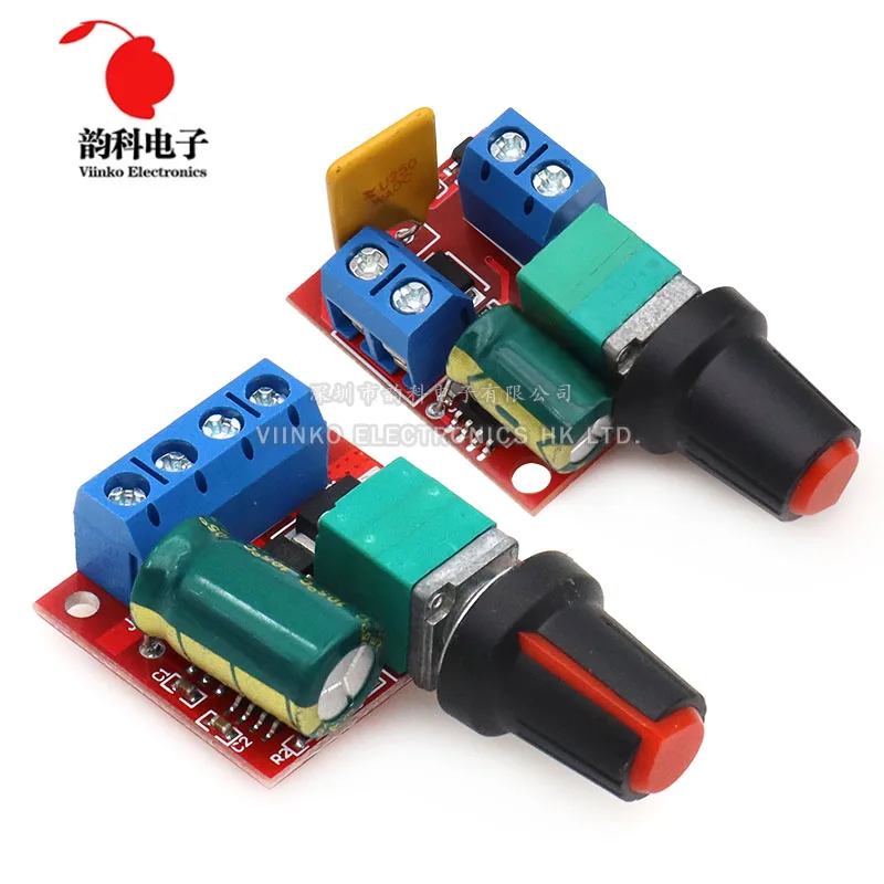 Mini 5A 90W PWM 12V DC Motor Speed Controller Module DC-DC 4.5V-35V Adjustable Speed Regulator Control Governor Switch 24V