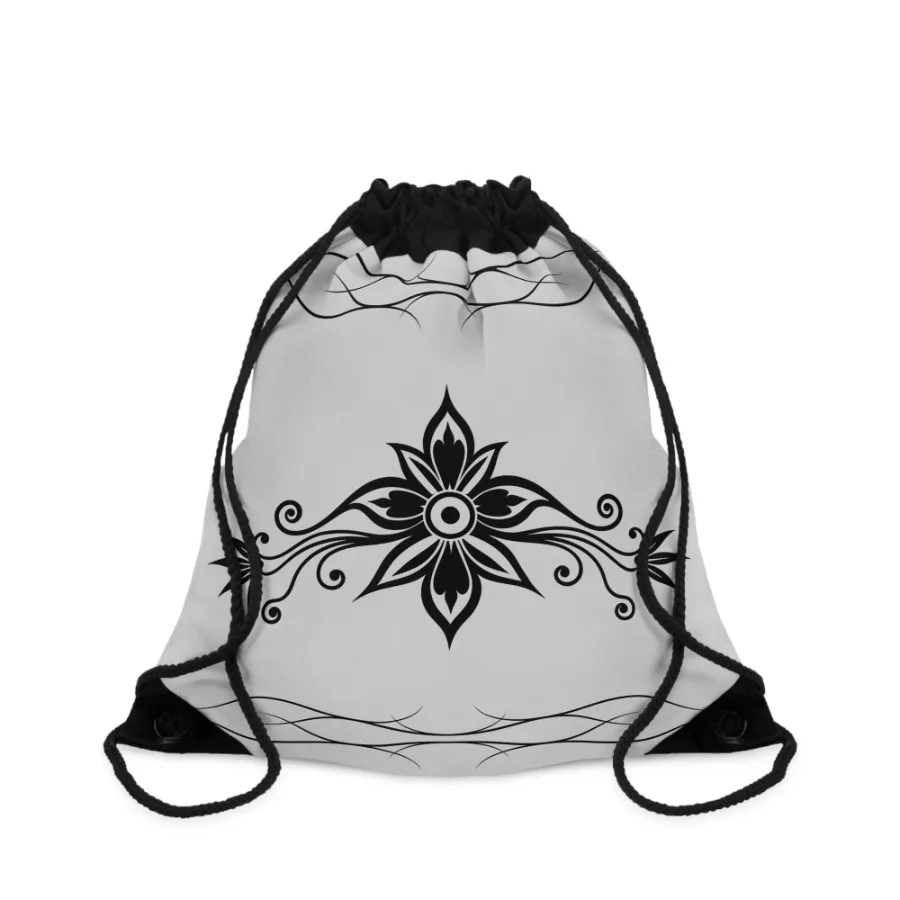 

Floral Drawstring Bag Elegant Tropical Gym Beach Tote for Travel