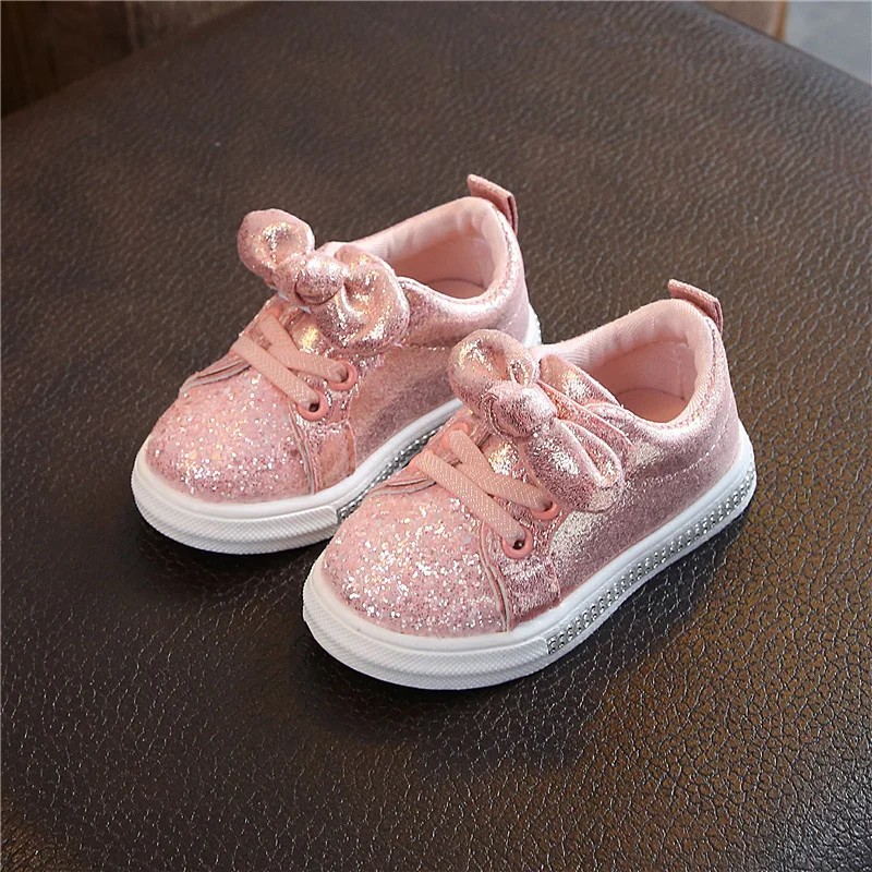 

Spring and Autumn Children's Shoes Girl Party Sneakers Kids Sneakers Light Weight Girls Anti-slip Walking Board Shoes