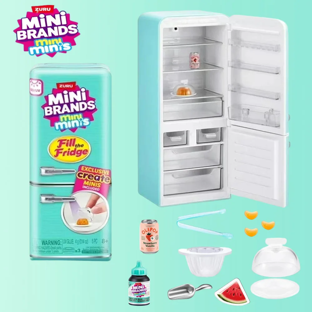 

ZURU Mini Refrigerator Mini Refrigerator Set Mini Brand Ball Series Mysterious Surprise Box DollHouse DecorativeToys.surprisebox