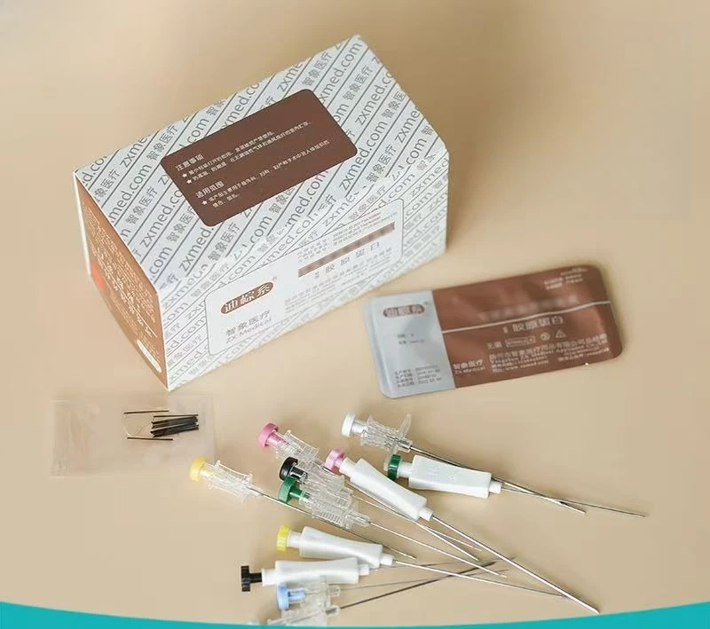 10 packs Lines / Needles/10 set Spring Embedding Needle and Disposable Sterile Catgut Line For Embedding Therapy