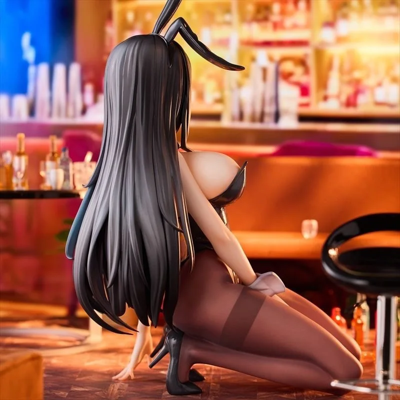 Figur Anime 18Cm Gadis Kelinci Seksi Koleksi Figur Aksi Pvc Mainan Model Ornamen Boneka Postur Berlutut