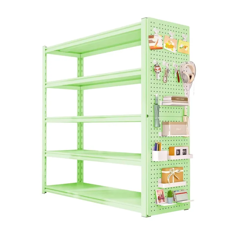 

Fruit green hole board shelf floor to ceiling multi-layer balcony living room storage rack utility room storage