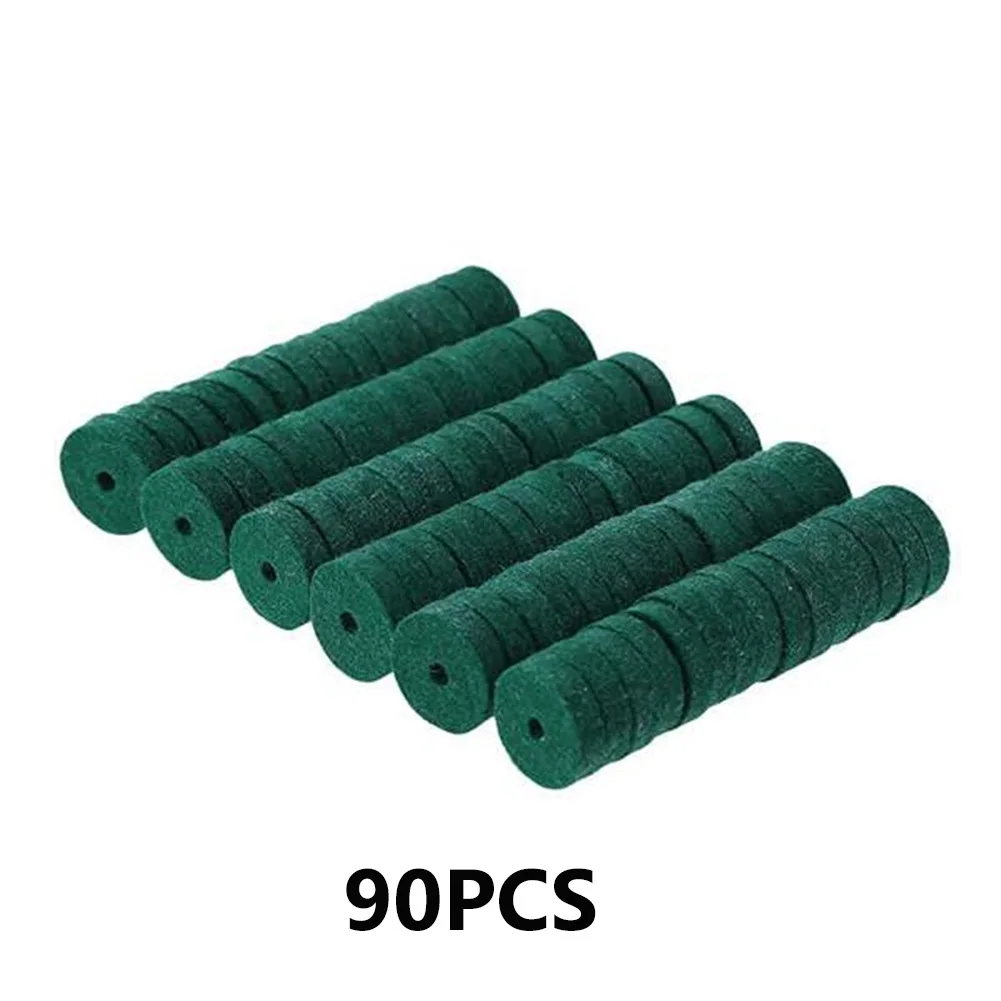 90Pcs Piano Felt Pad 22mm Piano Key Pads Pure Wool Piano Rail Punchings Green Hitch Pin Felt for Cleaning and Maintenance