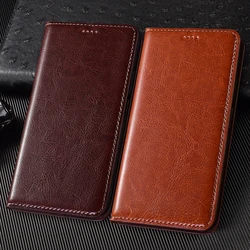Crazy Horse Genuine Leather Flip Case For iPhone 6 6S 7 8 X XS XR 11 12 13 14 15 16 17 Pro Max Plus Phone Wallet Cover Cases