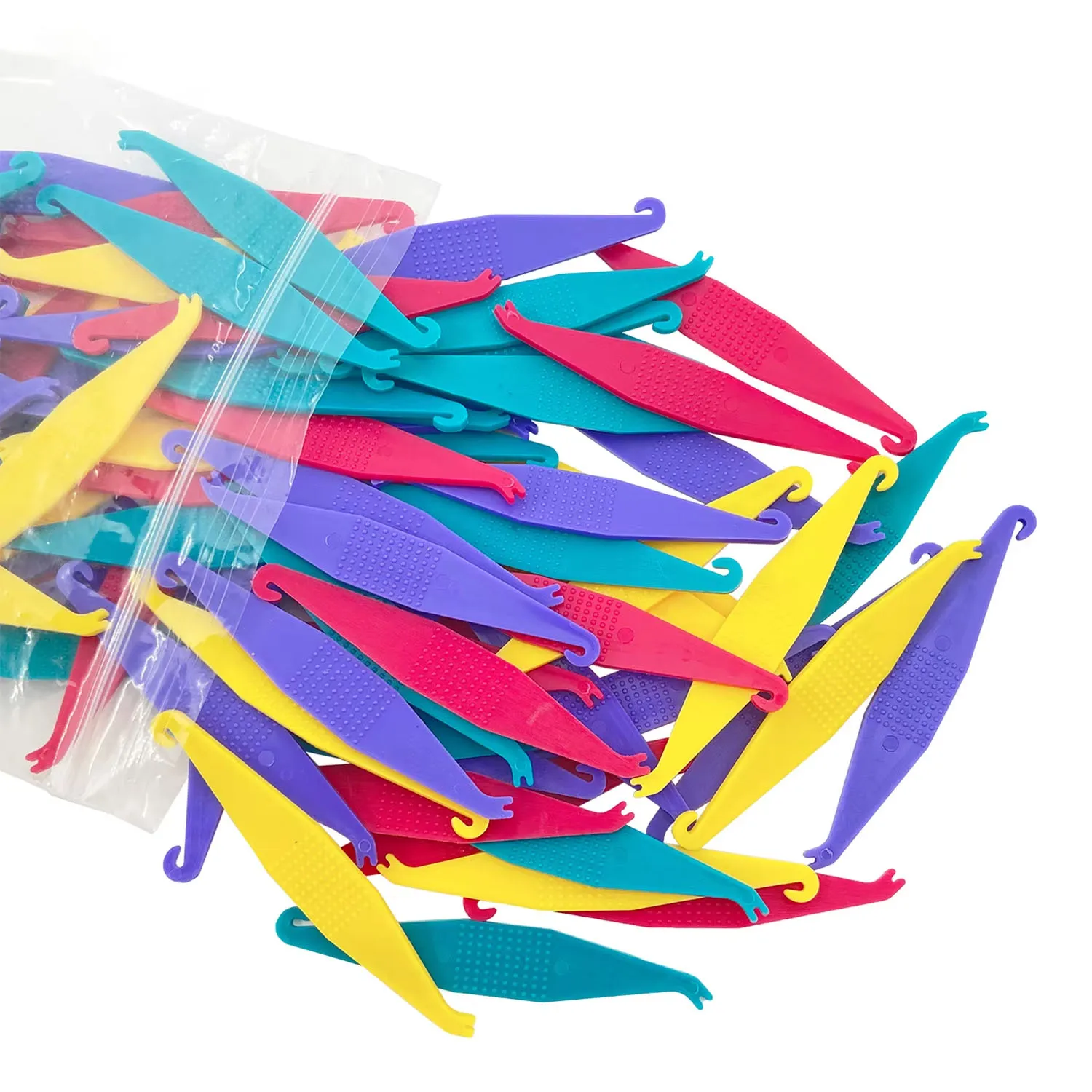 50PCS/Bag Dental Orthodontic Placing Hook Mixed Color Orthodontic Elastic Placers Disposable Dental Accessories Tools