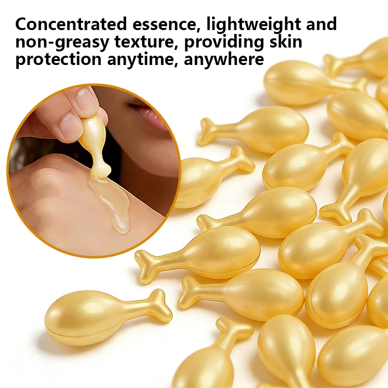 Gel capsules and hyaluronic acid moisturizing serum hydrate, smooth, and brighten the complexion, helping you regain a youthful