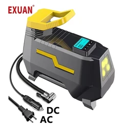 Car Tyre Inflator Air Compressor Dual Power AC 110V-240V /DC 12V Digital Portable Electric Air Pump for Car Motorcycle Bicycle