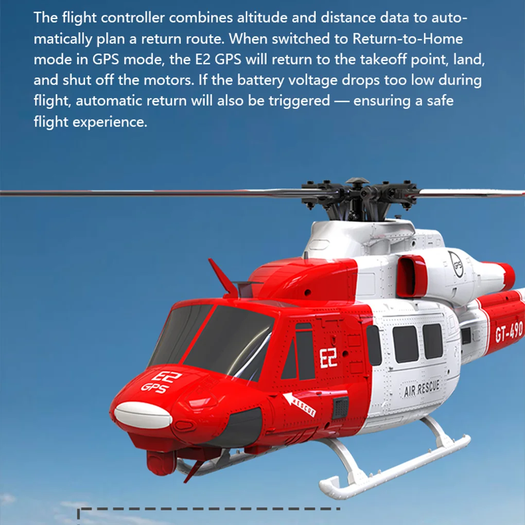 1/35 Goosky E2 GPS Intelligente RC Helicopter UH-1Y Vluchtmodel Speelgoed PNP met GPS Vluchtcontrolesysteem zoals echte drone-vliegtuigen