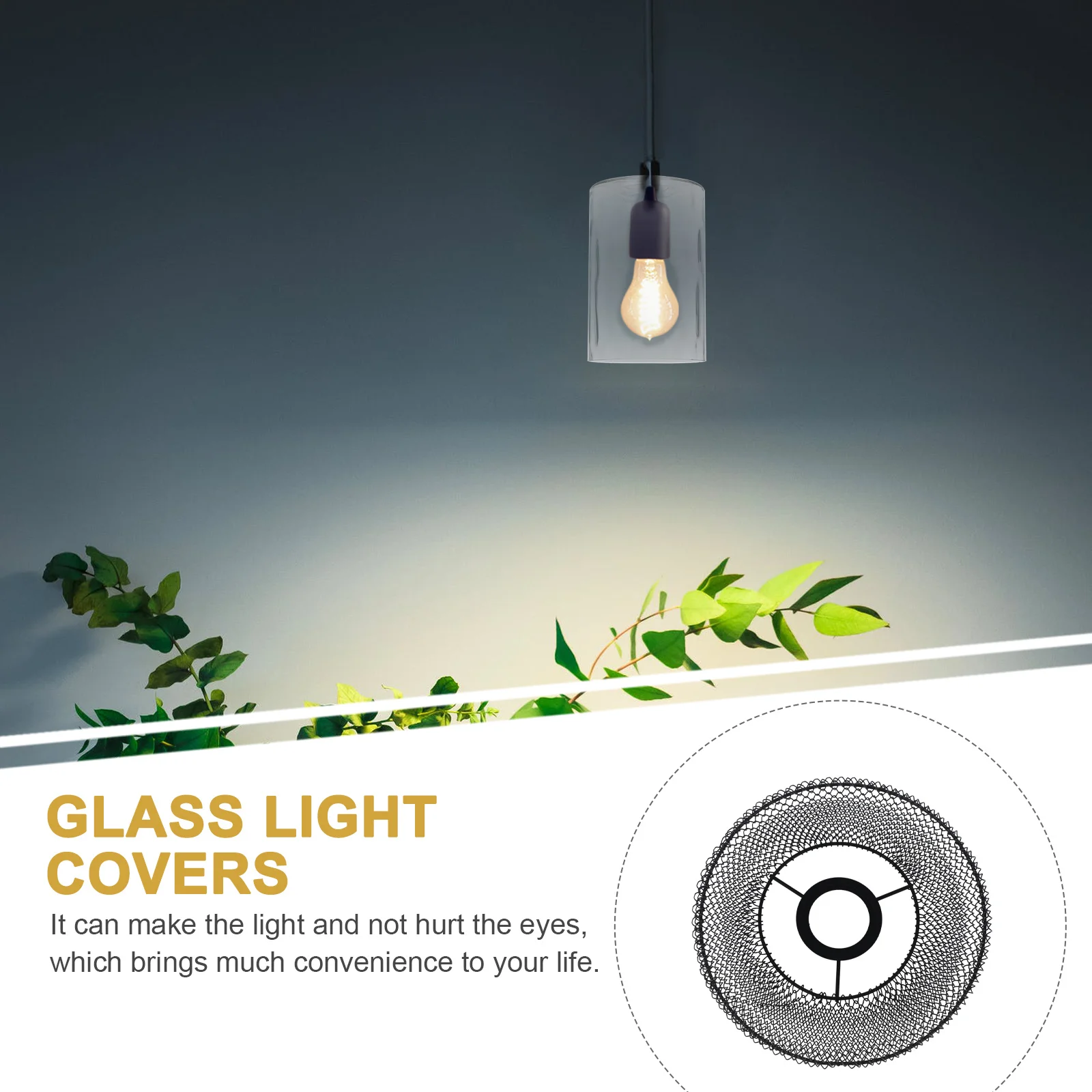 قطعتان من أغطية المصابيح الزجاجية أنيقة ومبتكرة وأنيقة لمصابيح أرضية الحائط، عملية ومتينة لحماية العين وديكور المنزل #5