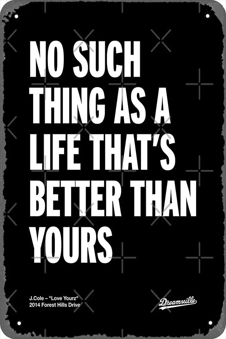 J Cole – Love Yourz (2014 Forest Hills Drive) Poster 8x12 Inch Retro Vintage Metal Sign Home Man Cave Art, 8inchx12inch sig sign