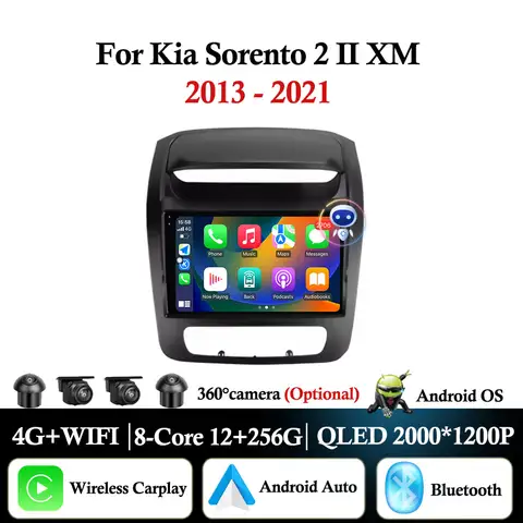Kia Sorento 2 II XM 2013 – 2021 용 Carplay 안드로이드 자동차 자동차 라디오 멀티미디어 비디오 플레이어 블루투스 GPS 네비게이션 DSP 스테레오 Kia Sorento 2 II XM 2013 – 2021 용 Carplay 안드로이드 자동차 자동차 라디오 멀티미디어 비디오 플레이어 블루투스 GPS 네비게이션 DSP 스테레오