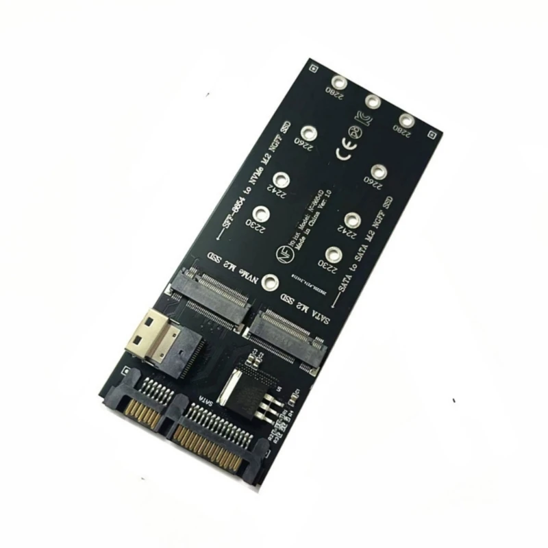2 in 1 Adattatore Desktop PCIE M.2 NVME Adattatore Scheda a SFF-8654 Porta Dati Transfer PCIE NVME Convertitore per PC