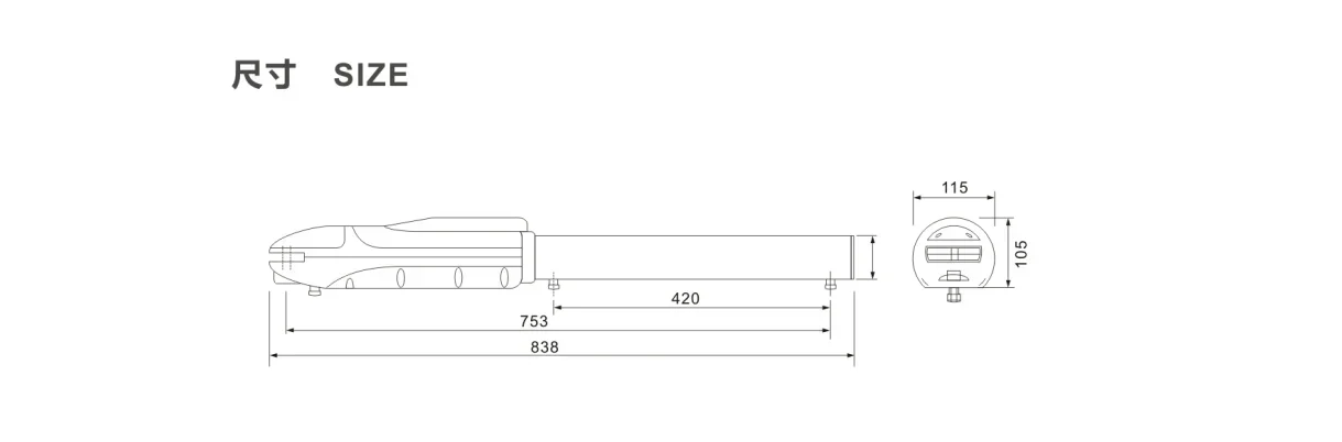 Heavy Duty Remote Automatic Solar 24V DC 400Kg Electric Swing Gate Motor