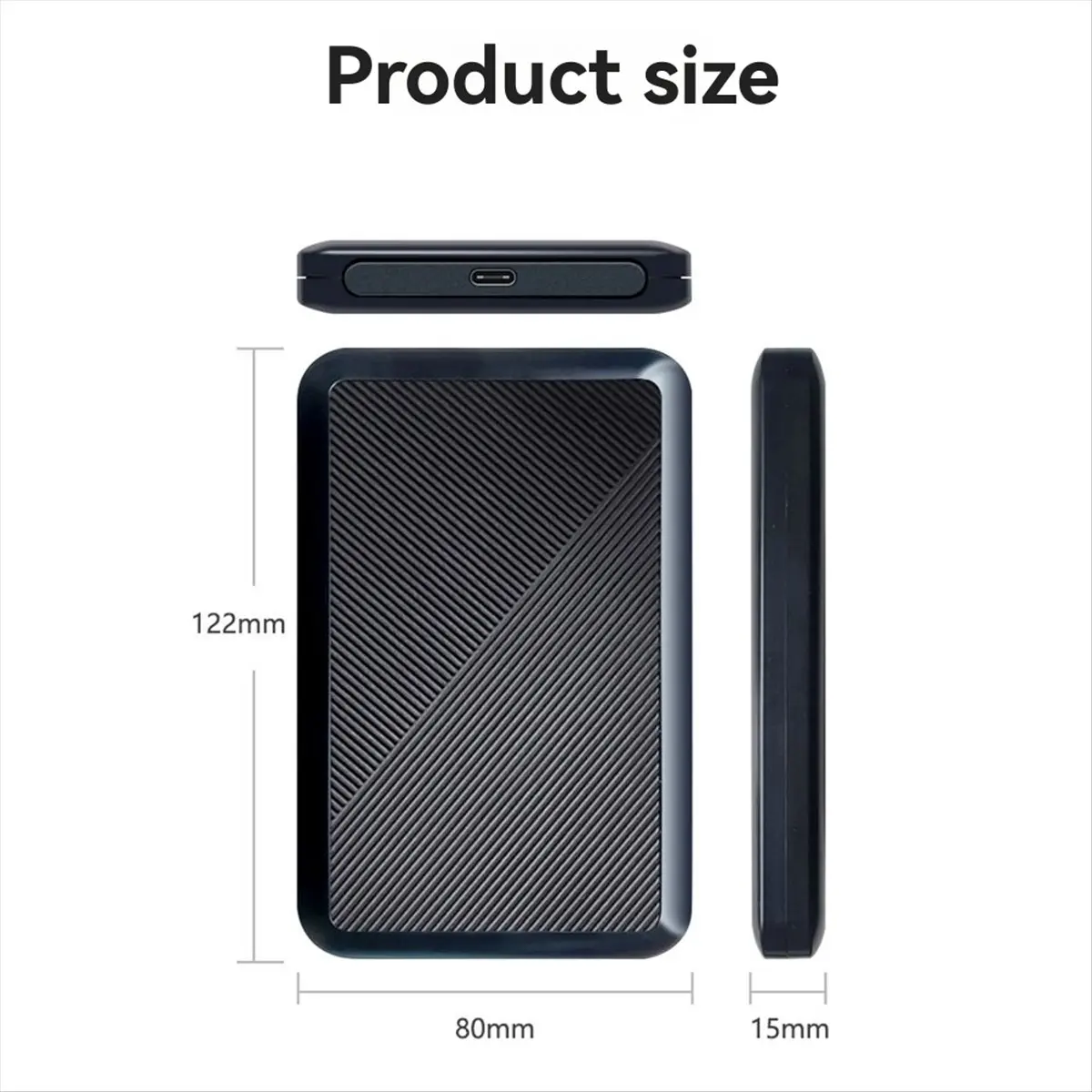 A49T 5GB/S External Hard Drive Housing 2.5Inch with USB 3.1 for PC Laptop Support Up to 6TB, Fits 7mm/9.5mm SATA SSD/HDD
