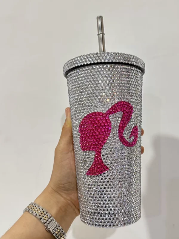 

Handmade DIY Diamond Embedded 304 Stainl Steel Insulated Water Cup with St Glue on Diamond St Cup Cute Sle