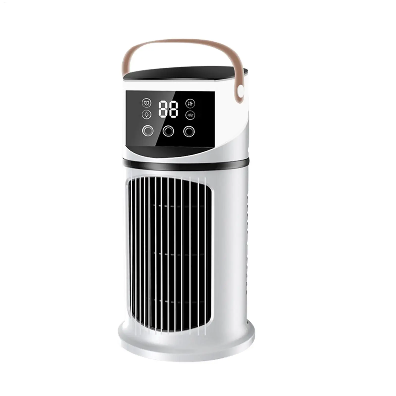 Air Conditioner Fan Desk Cooling Air Conditioner Fan Adjustable Misting Cooler with LED Light for Bedroom Dormitory Reading