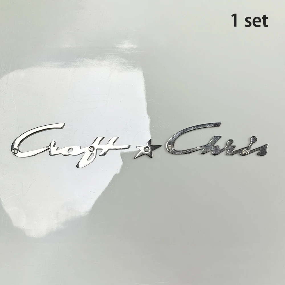 

Chris * Craft Vintage Chrome Plated Logo Metal Badge Project/Restoration Small Version Interior Panel Marine Letter Markings