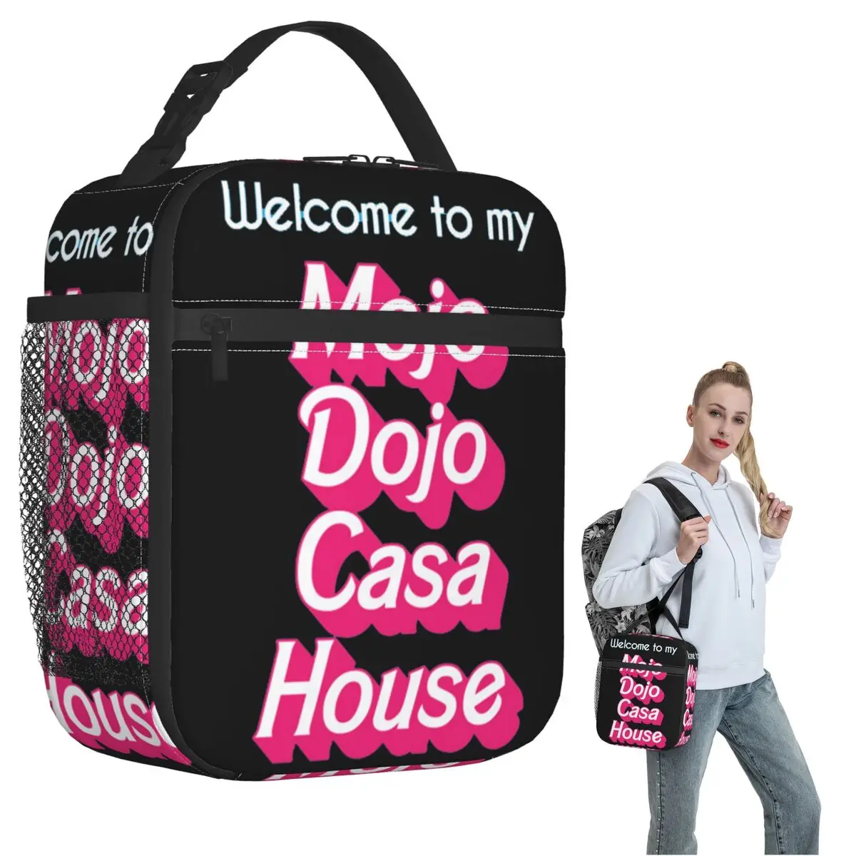 

Mojo Dojo Casa House Изолированная сумка для обеда для женщин и детей Портативные коробки для еды Термальный ланч-бокс-тоут