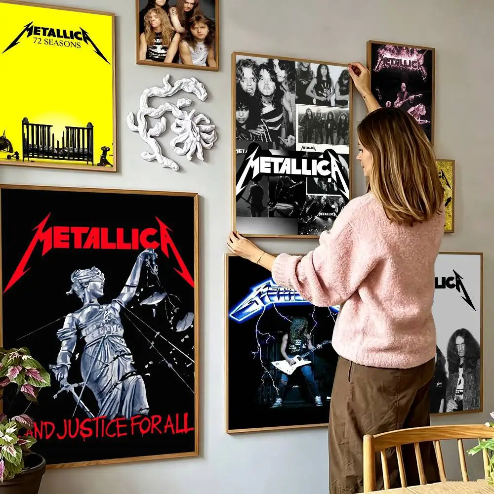 Band 72 S-Seasons M-Metallica  Poster Waterproof Wall Art Sticker For Bar Living Room Vintage Decor High Quality Print Gift