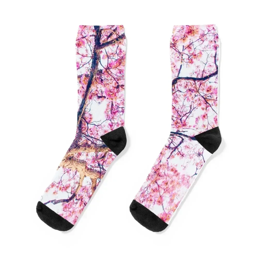 

Sakura Japanese Cherry Blossom Tree Socks aesthetic floor Antiskid soccer Socks Women Men's