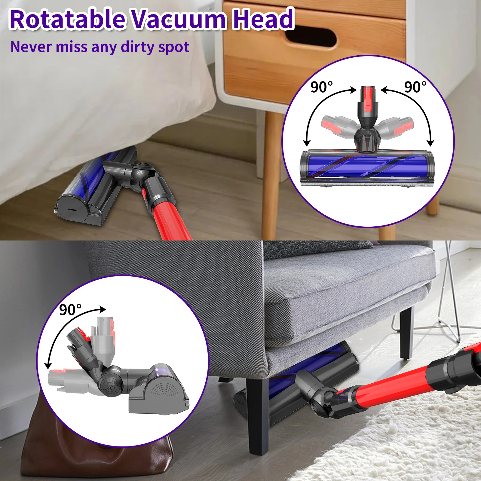 مناسبة لفرشاة أرضية كهربائية دايسون مكنسة كهربائية لاسلكية V6V7V8V10V11V10 V12slim نسخة خفيفة الوزن فرشاة محرك مباشر h #1