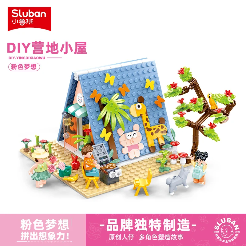 

Sluban DIY Campsite Cabin Building Blocks, Cute Animal Tree House Model, Educational Creative Toys for Kids Girls Gift