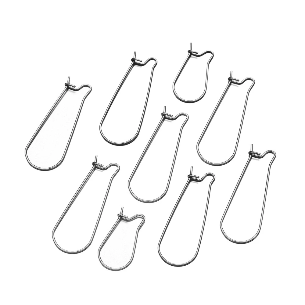 50pcs 316 Grade Surgical Stainless Steel Hypoallergenic Earring Hooks Kidney Earwire Connector for DIY Earrings Jewelry Making
