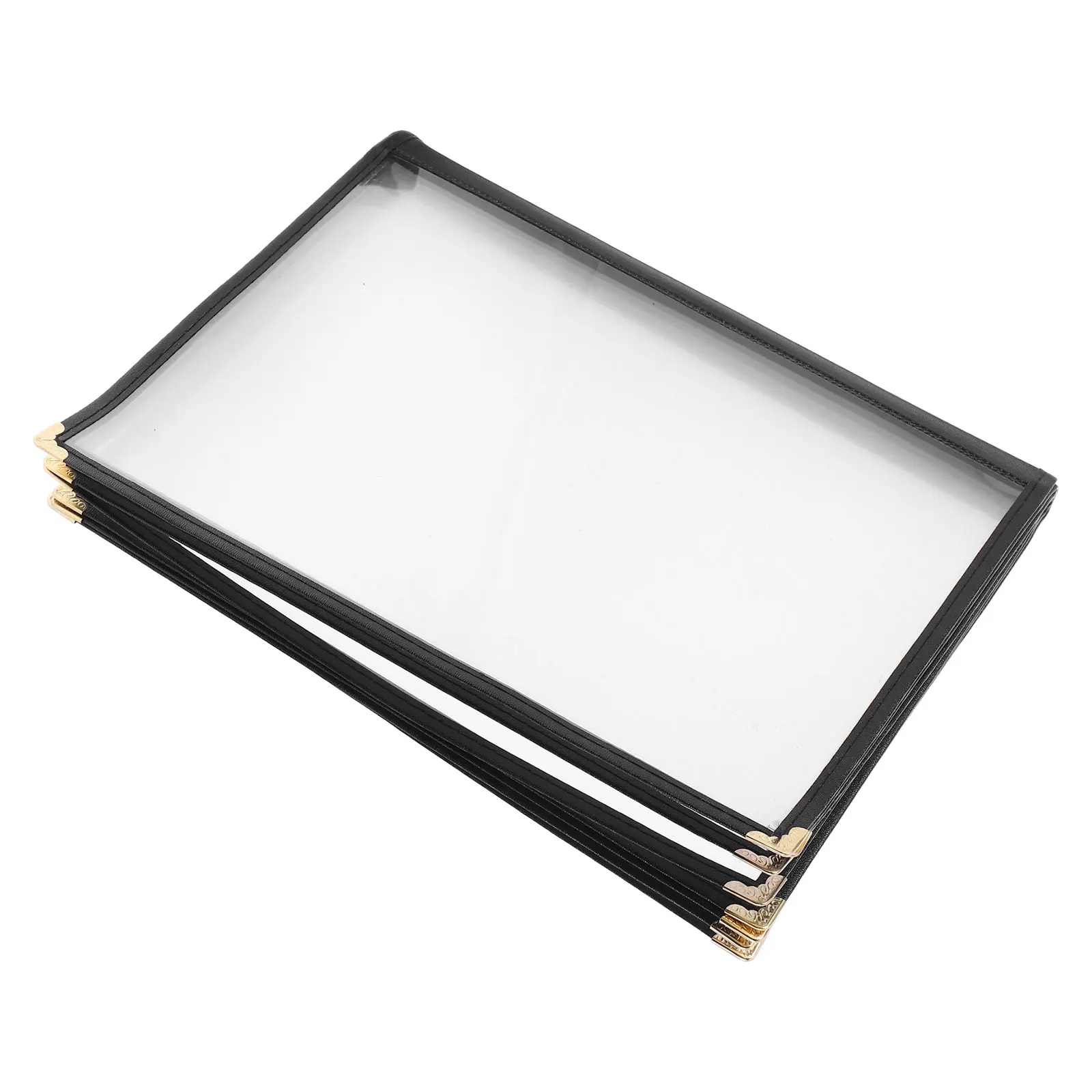 

Clear Menu Holder for Restaurant Menu Covers PVC PU Material High Visibility Easy Replaceable Large Capacity Pockets for Cafe