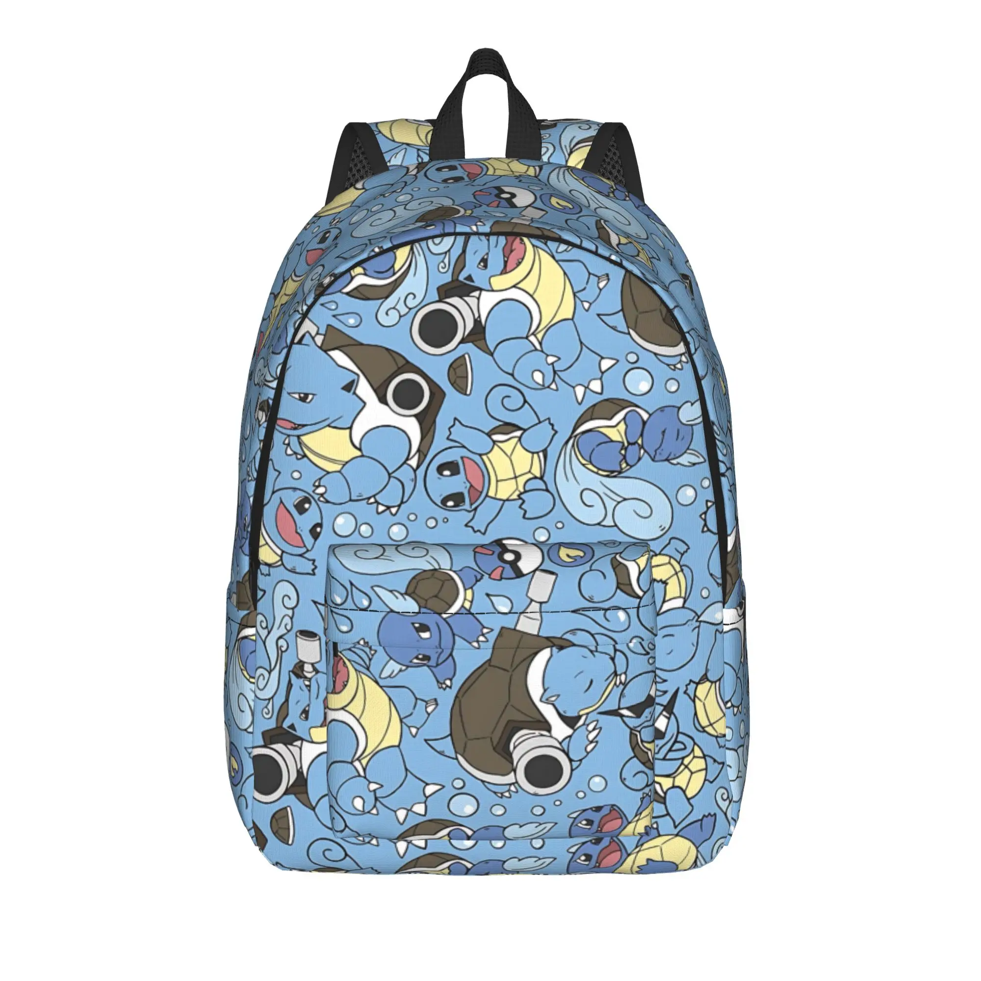 Fashion Pokemon Theme Blastoise Backpack  Mochilas Classic For Work Sturdy Shoulder Rucksack