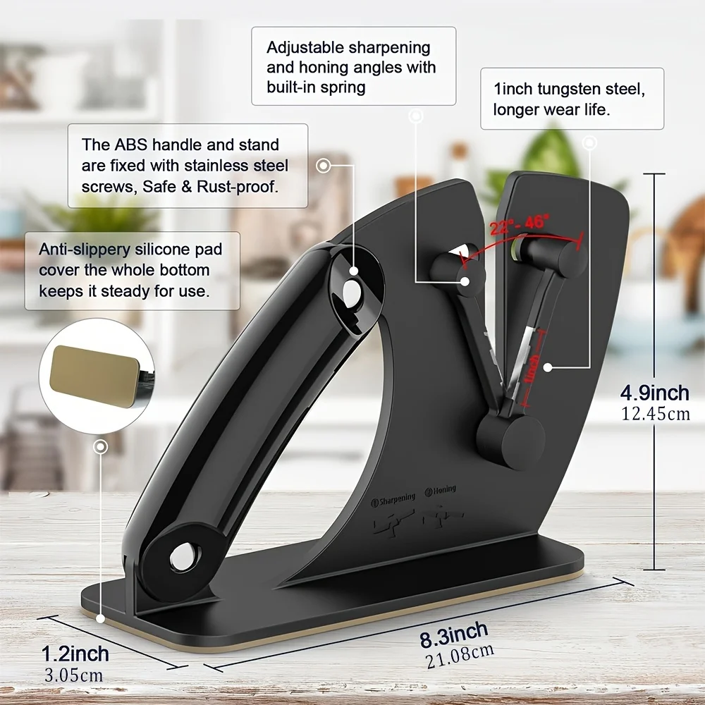Ostrzałka do noży automatyczna regulacja, ergonomiczny uchwyt klasyczne akcesoria do noży kuchennych oryginalne polerki Premium przywracają tępe