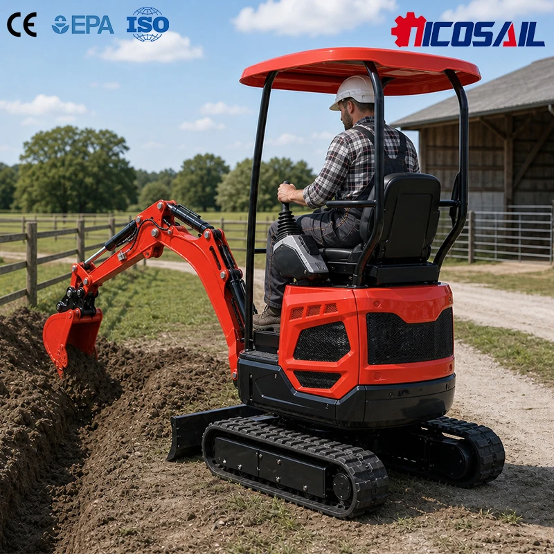 Mini Hydraulic Excavator OKW18 PRO Euro 5 Kubota Engine Compact Crawler Digger for Farm Landscaping Municipal Projects