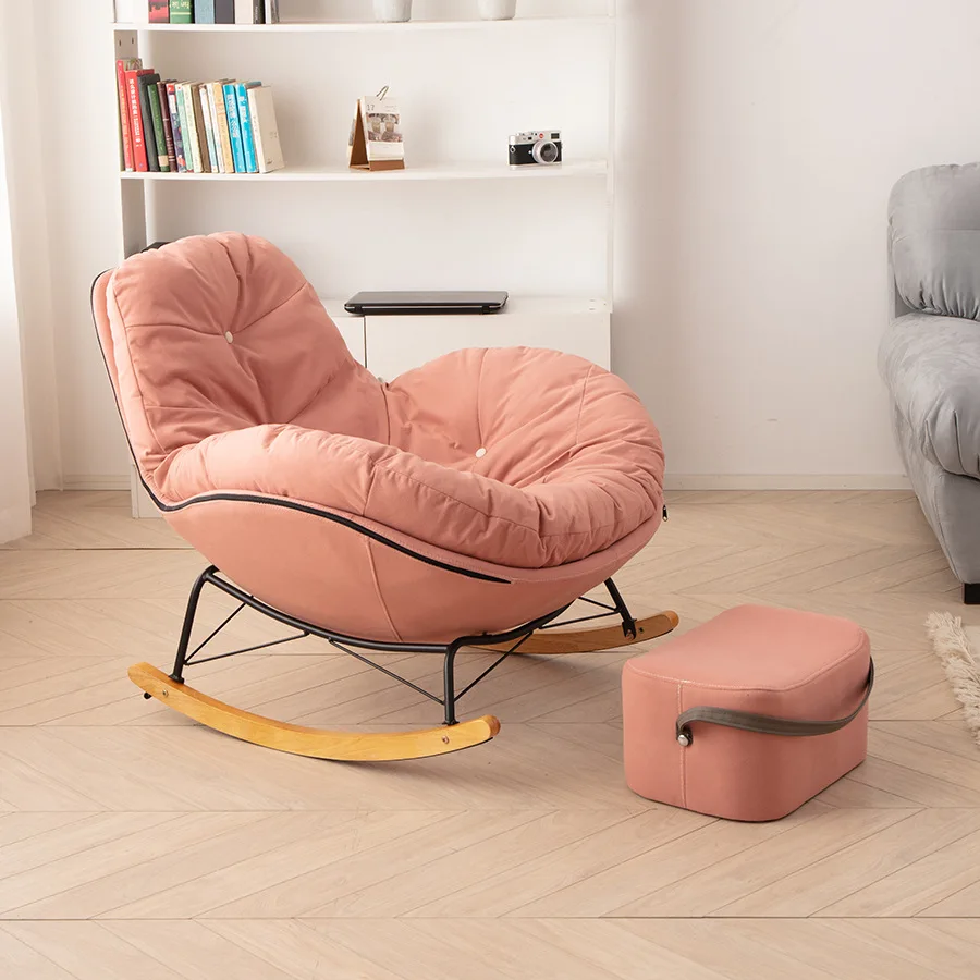 Hxl rocking chair - casual, light luxury rocker - living room single sofa chair