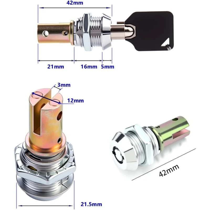قفل بديل A34R لدرج خزانة الأدوات وصندوق تخزين - لقفل صندوق الأدوات مع مفاتيح نظام أمان الخزانة الآمن