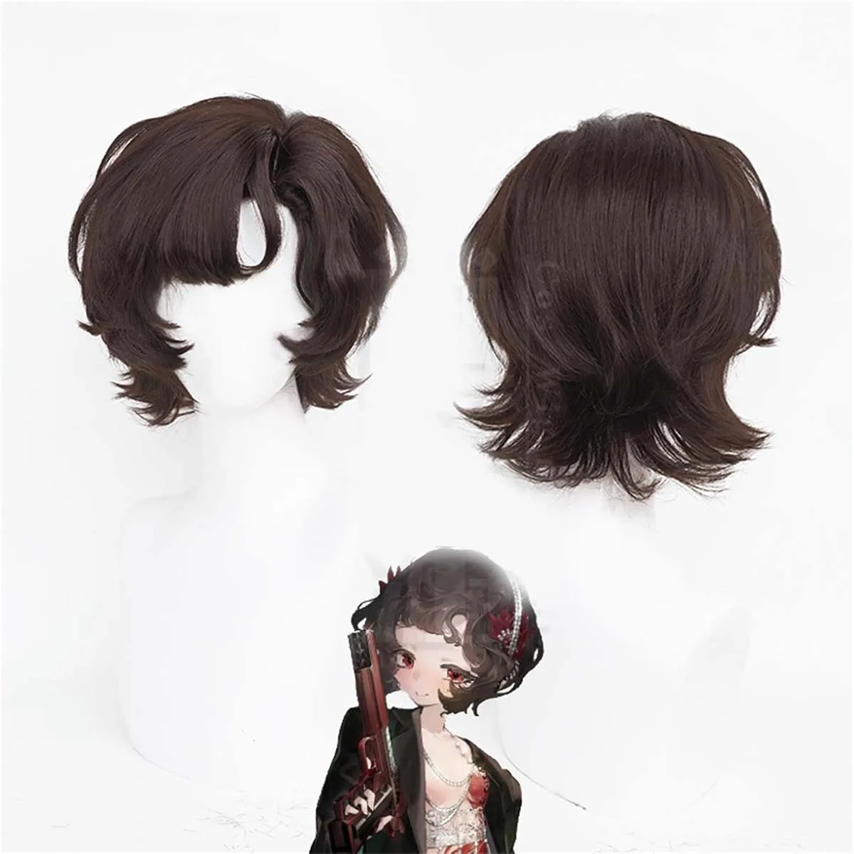 Role Play Game Reverse 1999 Schneider Cosplay  Short Curly Wigs
